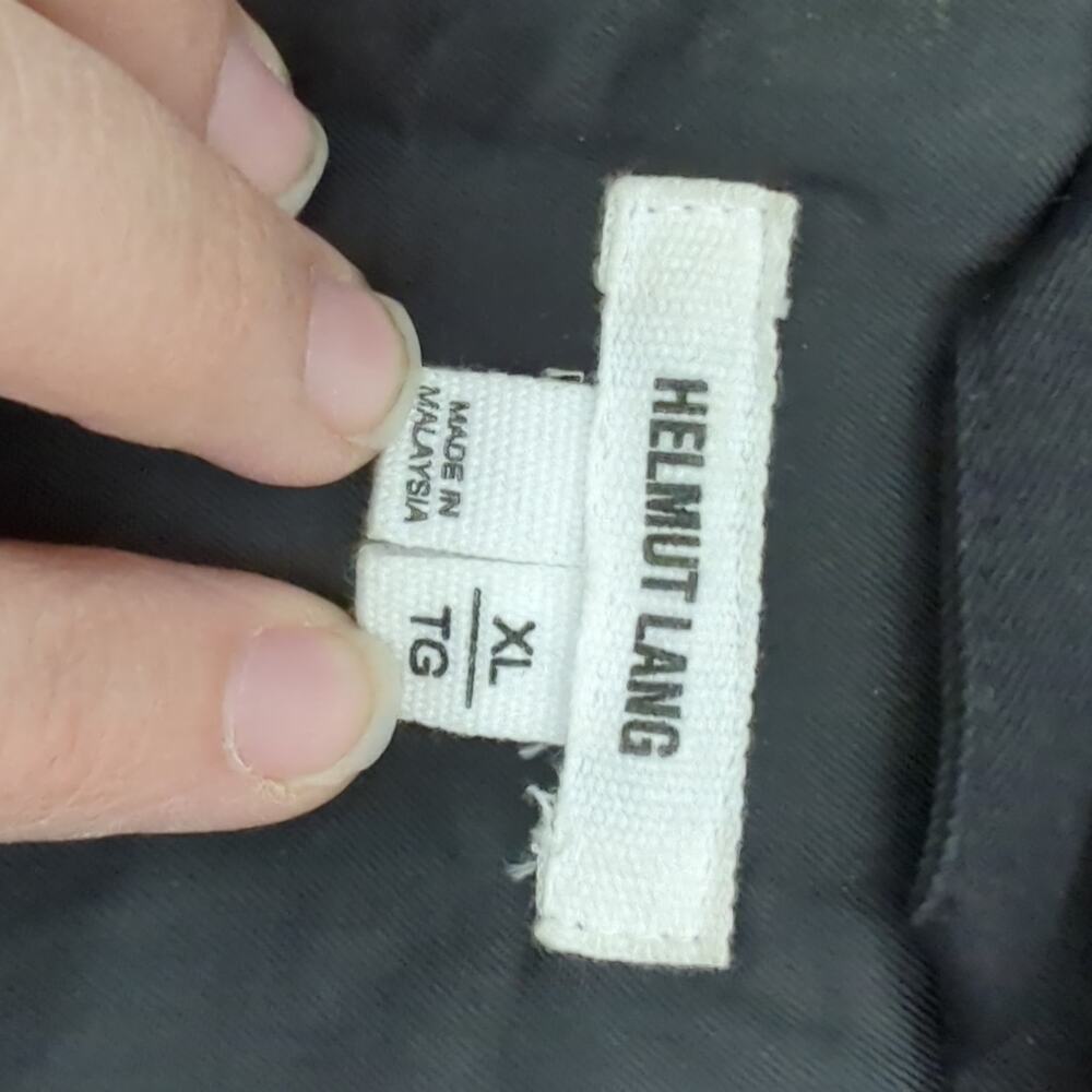 Helmut Lang Jacket Black XL Winter Coat Cargo Utility Hooded Parka Heavy Long - Picture 8 of 16